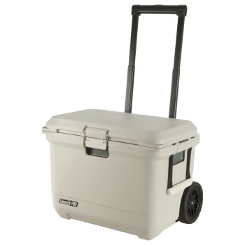 Coleman Pro 55QT Cooler Box with Wheels, 52L, White