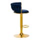 Velvet Makeup Bar Stool 4Rico QS-B313a, Navy Blue