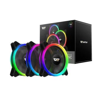 PC Fan Set Darkflash DR12 PRO 3in1 120x120 mm ARGB, Black