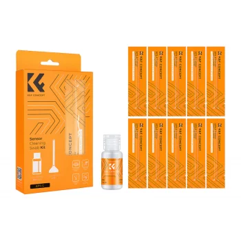 K&F Concept APS-C jutiklio valymo rinkinys (10 mentelių 16 mm, skystis 20 ml)