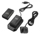 Xbox 360 battery pack with USB charger, 2 pcs, black