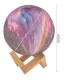 Decorative Night LED Lamp 3D Moon with Remote Control - 16 colors