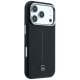 Mercedes Leather Semi Wrap Iconic Line MagSafe Case for iPhone 17 Pro Black