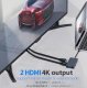 Extra Digital USB-C Adapter (5-in-1) 2x HDMI, VGA, USB-A, PD 60W, Space Gray