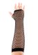 Long Fingerless Fishnet Gloves for 80s Party Gothic Costume, Black