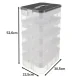 Kruzzel 00025759 5-Tier Modular Toy Storage Box 35L Transparent