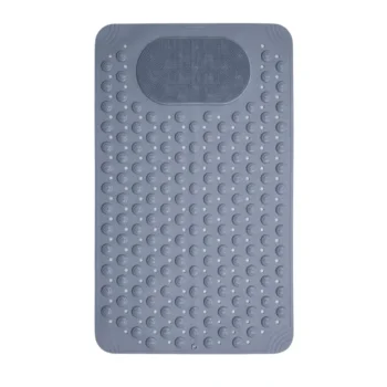 Anti-Slip Bath Mat with Massage, 68x35 cm, Grey