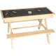 Koka Bērnu Dārza Sols Galds ar Zīmēšanas Tāfeli, 92x78x68 cm | Garden Children\'s Wooden Bench Table