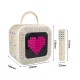 Blavec WS-09 Karaoke Fun Portable Bluetooth Speaker 10W with 2 Microphones, Beige