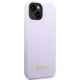 Guess iPhone 14 Case Silicone Vintage Gold Logo, Purple