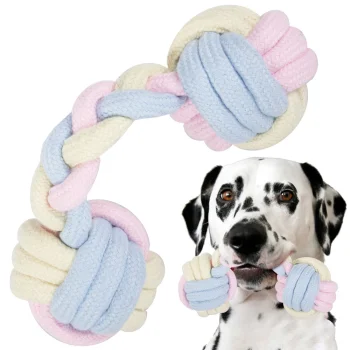 Durable Dog Rope Toy Bone for Tugging and Chewing Games