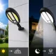 Outdoor Solar LED COB Wall Lamp with Motion Sensor, Black