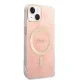 Apple iPhone 14 Plus 6.7\" Guess 4G Print MagSafe Case Cover (GUBPP14MH4EACSP) + Charger, Pink