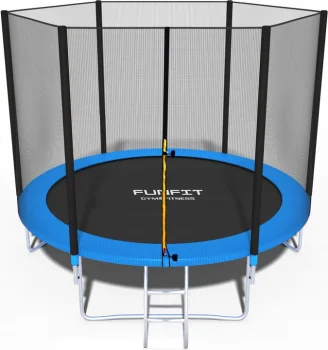 FUNFIT Garden Trampoline with Safety Net and Ladder, 252 cm