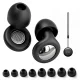 Tech-Protect QuietFit silicone earplugs with acoustic filter, black