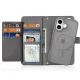 Dux Ducis Lawa Leather Case for iPhone 16 with Detachable Wallet, Gray
