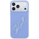 Karl Lagerfeld Smooth Big Resin Signature Case for iPhone 18 Pro / 17 Pro - Blue