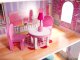 Wooden MDF Play Dollhouse with Furniture 70cm, Pink