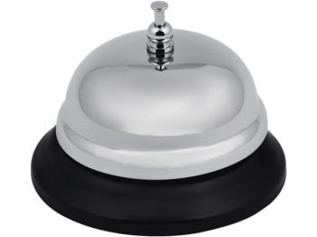 Reception Service Bell for Hotel Desk Counter, Silver