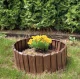 Decorative Lawn Edging WOOD 58 x 12.5 cm, Brown