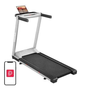 DeerRun A1 Pro Folding Electric Treadmill, 16 km/h, 3 HP, Silver