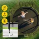 4FIZJO CLASSIC Garden Trampoline with Net and Ladder 374 cm 12FT Green/Black