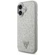 Guess Glitter Triangle Logo MagSafe Phone Case Cover iPhone 17 - silver