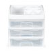 ModernHome Makeup Organizer with Drawers and Compartments, White