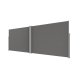 LUARO Retractable Corner Side Awning Patio Privacy Screen 181 x 620 cm, Gray