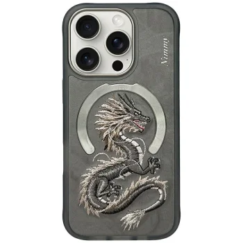 Nimmy iPhone 16 Pro Max Case Dragon MagSafe, Gray