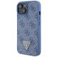 Guess GUHCP15SP4TDPB iPhone 15 6.1" blue/blue hardcase Leather 4G Triangle Strass