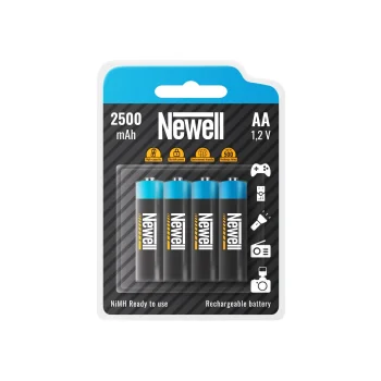 Newell Rechargeable NiMH AA 2500 mAh Batteries, 4 pcs