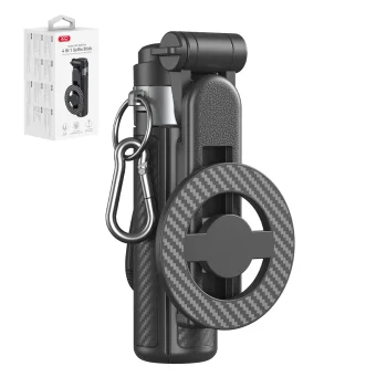 XO SS25 Magnetic Bluetooth Selfie Stick & Tripod with MagSafe, Black, 64cm