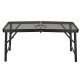 Ikonka LUARO Folding Camping Table, 80 x 66 x 40 cm, Black