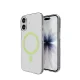 Puro iPhone 17 Case Lite Mag with MagSafe Support, Transparent with Green Ring