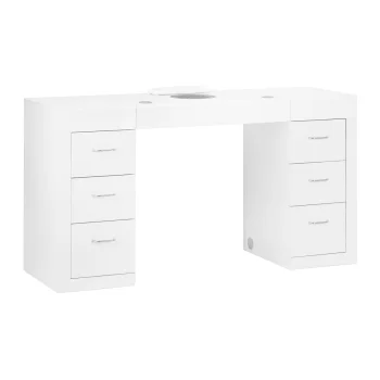 Activeshop 324 Manicure Desk with Cassette Dust Collector, White