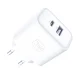 Wall Charger 3mk DualCharge 20W USB-C USB-A PD3.0 QC 3.0 PPS - White