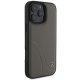 Mercedes iPhone 16 Pro Max Case Curved Stitches Leather, Brown