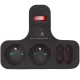 Maclean MCE224 E/B Multi-Plug Adapter, 4 Sockets, With Switch, Black