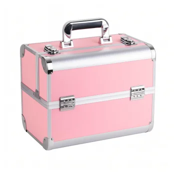 Cosmetic Case CA34C, Silver-Pink
