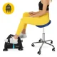 4FIZJO ERGO Swivel Saddle Stool for Massage, Blue