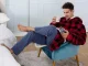 Oversized Hoodie Blanket with Hood and Giant Pocket, Red Plaid