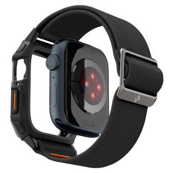 Spigen Lite Fit Pro Strap with Case for Apple Watch 4-9 / SE (44 / 45 mm), Matte Black