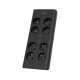 Philips Surge Protector Power Strip with 8 Outlets and 2m Heavy Duty Cord 16A, black