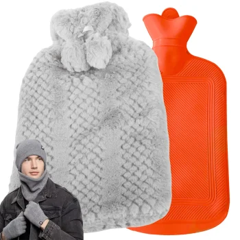 Rubber Hot Water Bottle with Soft Cover