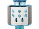 Wireless Bluetooth Karaoke Microphone with Speaker and Voice Modulator, Blue