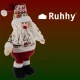 Ruhhy Telescopic Christmas Gnome / Santa, 60-95 cm, Red/White