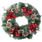 Christmas decorative wreath red and white