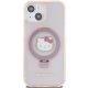 Apple iPhone 15 6.1\'\' Hello Kitty Ring Stand Glitter Electrop Logo MagSafe Cover Case, Pink
