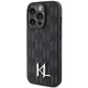 Karl Lagerfeld Leather Monogram Case for iPhone 15 Pro Black